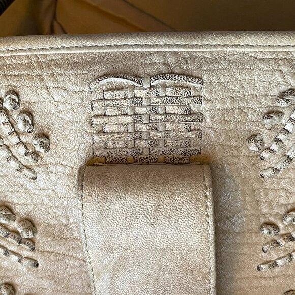 Vintage Christian Dior Beige Pleated Lambskin Leather Plisse Tote Bag - Picture 15 of 16